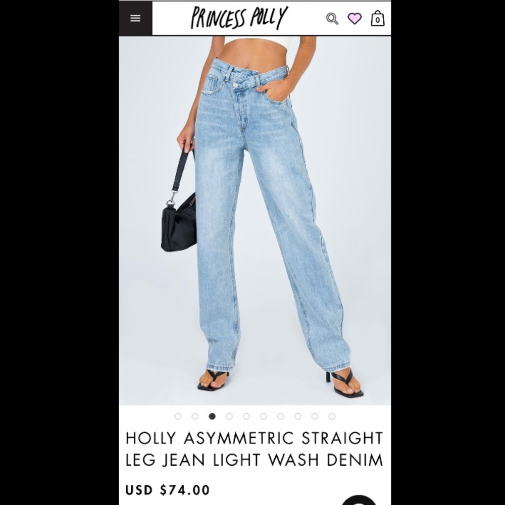 PRINCESS POLLY ASYMMETRIC JEANS